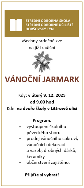 vánoční jarmark soš a sou